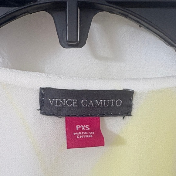 Vince Camuto Long Sleeve Dress in Yellow and White - Picture 2 of 7